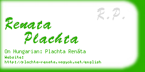 renata plachta business card